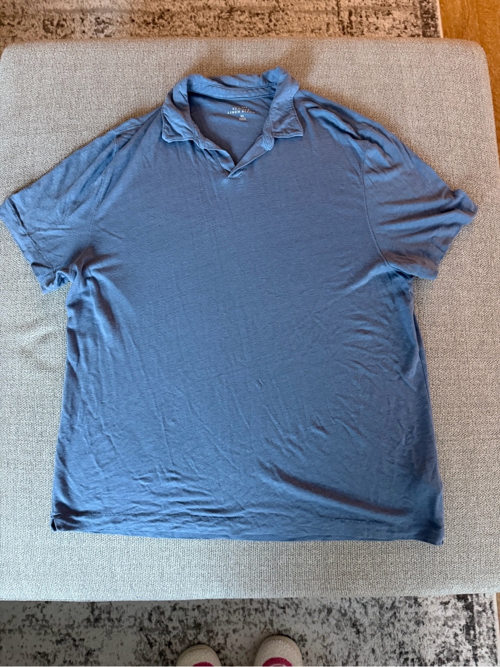Abercrombie & Fitch Slate Blue Short-Sleeve Polo